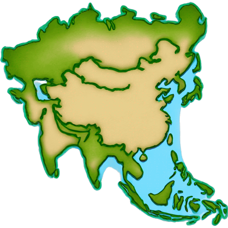 asia map emoji