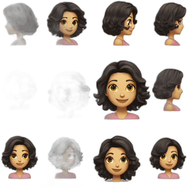 Doctora morena chic cabello corto emoji