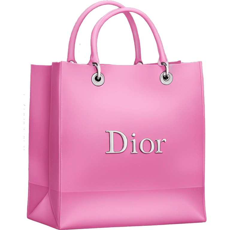 pink shopping bags Dior  emoji