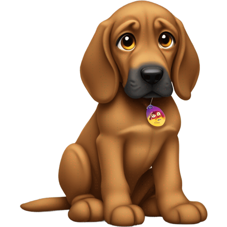 A Bloodhound puppy dog says no to racism! emoji