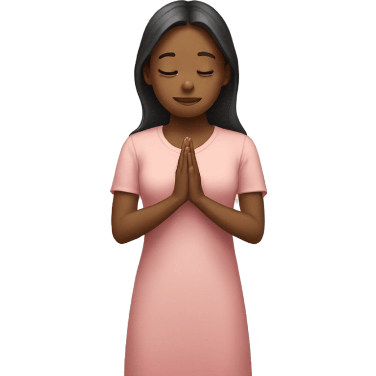 girl praying emoji