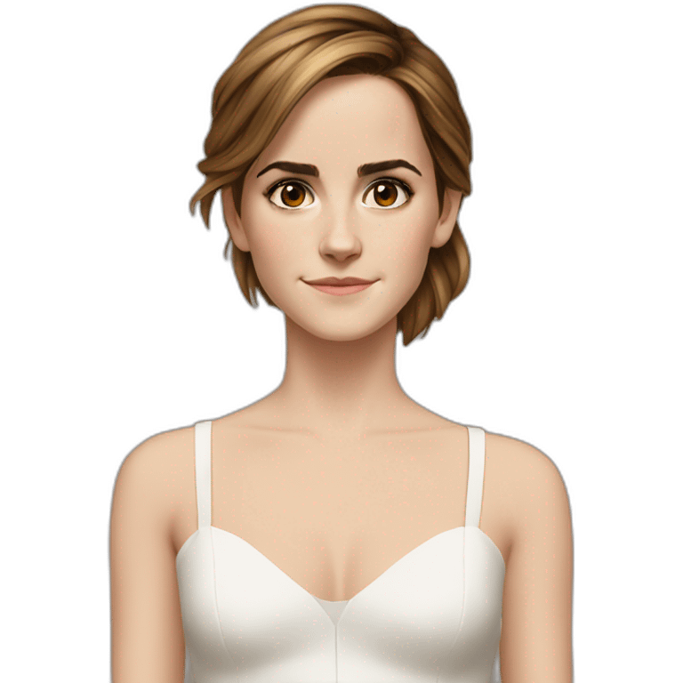 Emma Watson without wearing standing emoji