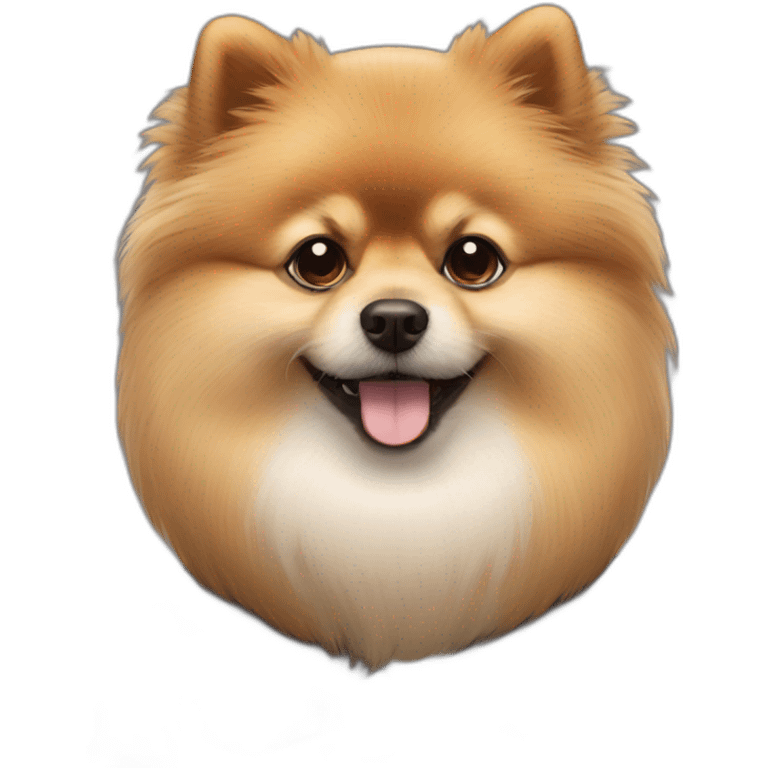 Pomeranian and bearded uncle emoji