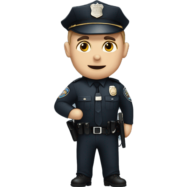 Cop holding a pig emoji