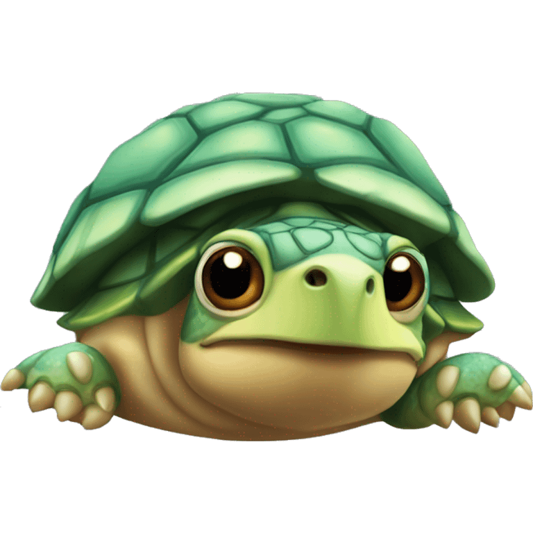 Un loro enamorado  de una tortuga emoji