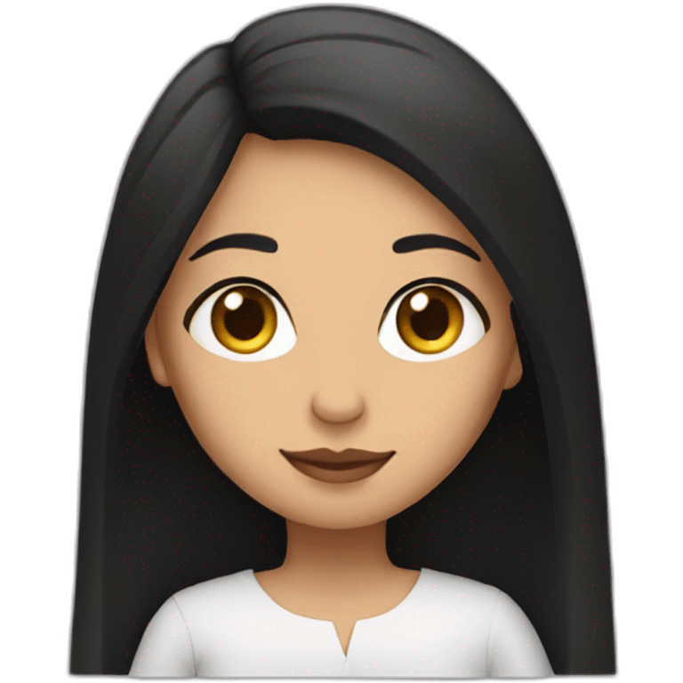 Saudi girl with a long black hair  emoji