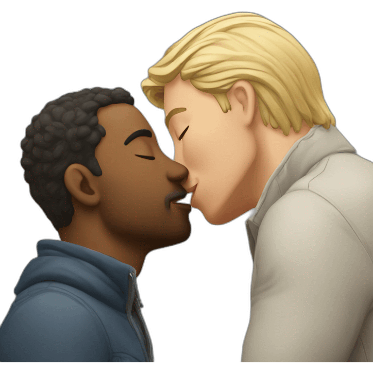 man kissing man emoji