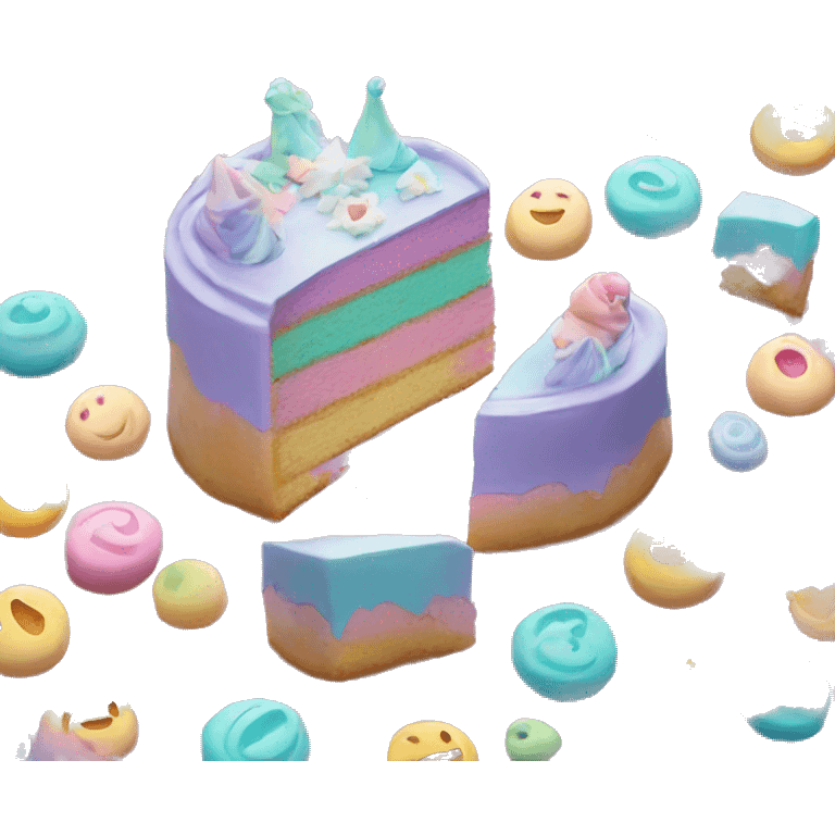 Magic pastel cake emoji