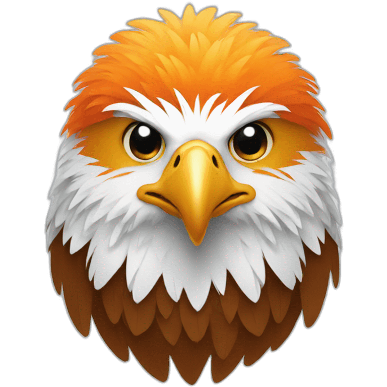 Eagle With white and orange plumage emoji