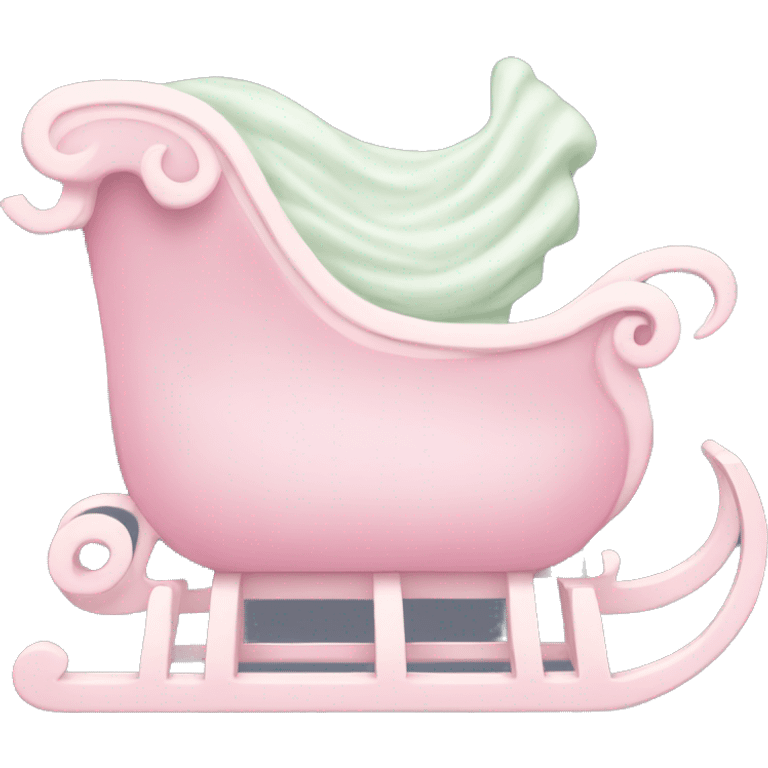 Pastel pink sleigh emoji