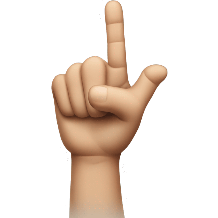 a hand with he thumb, the index end the middle finger up emoji