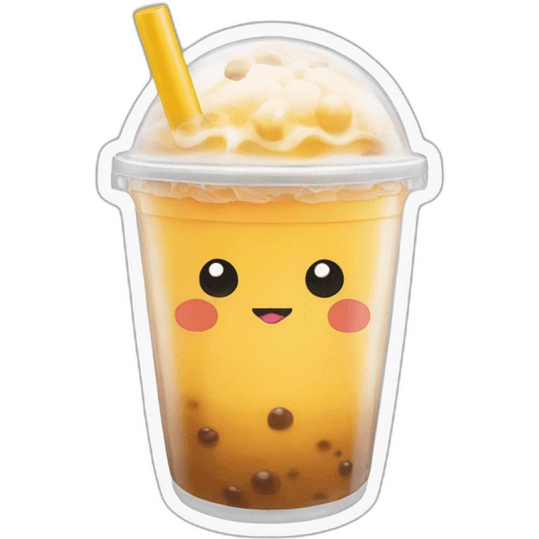 Bubble tea gudetama emoji