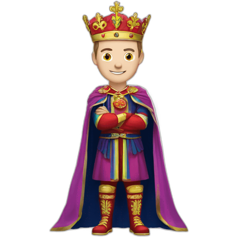 Jonathan Toews as a rainbow king with a royal robe on emoji