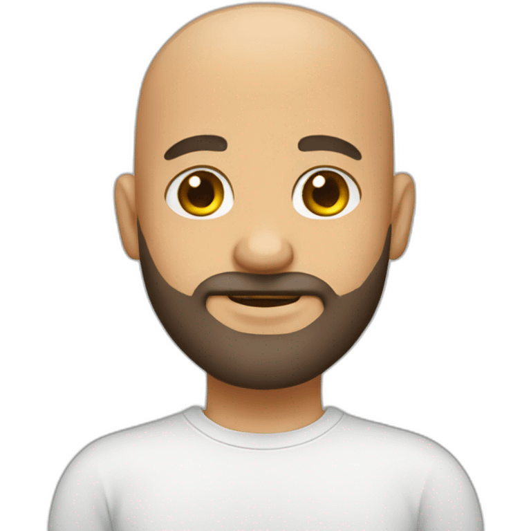 Bald with beard  emoji