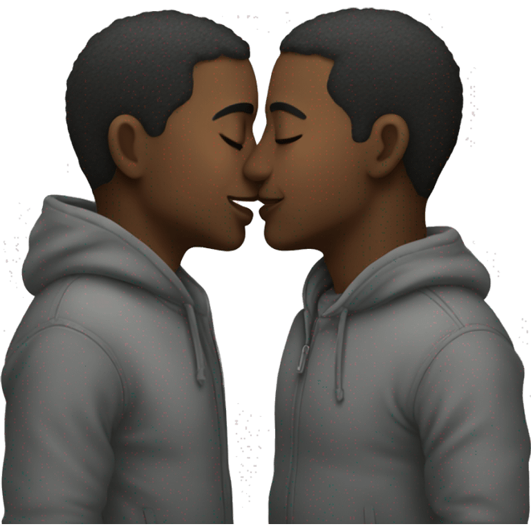 Two kissing each other  emoji