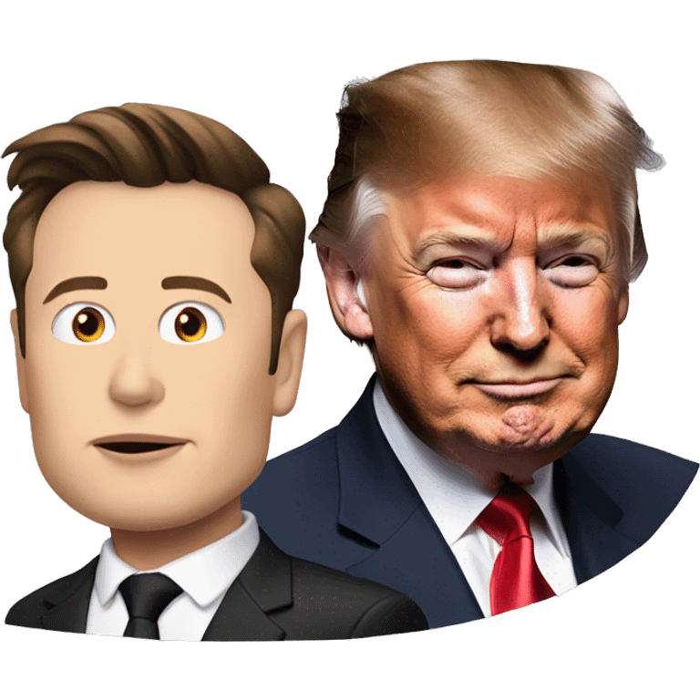 elon musk and donald trump together  emoji