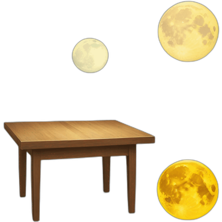 moon on a table emoji