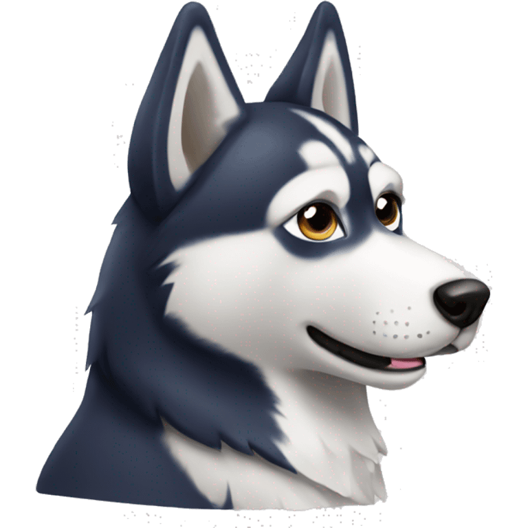 Husky sitting down  emoji