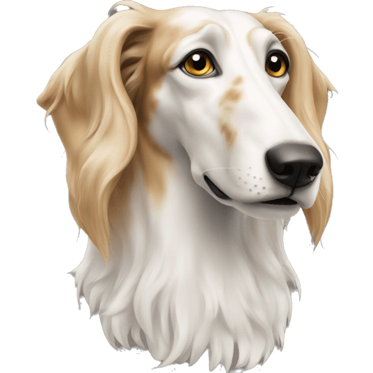 Borzoi with long nose  emoji