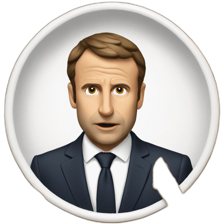 Macron mange des frite emoji