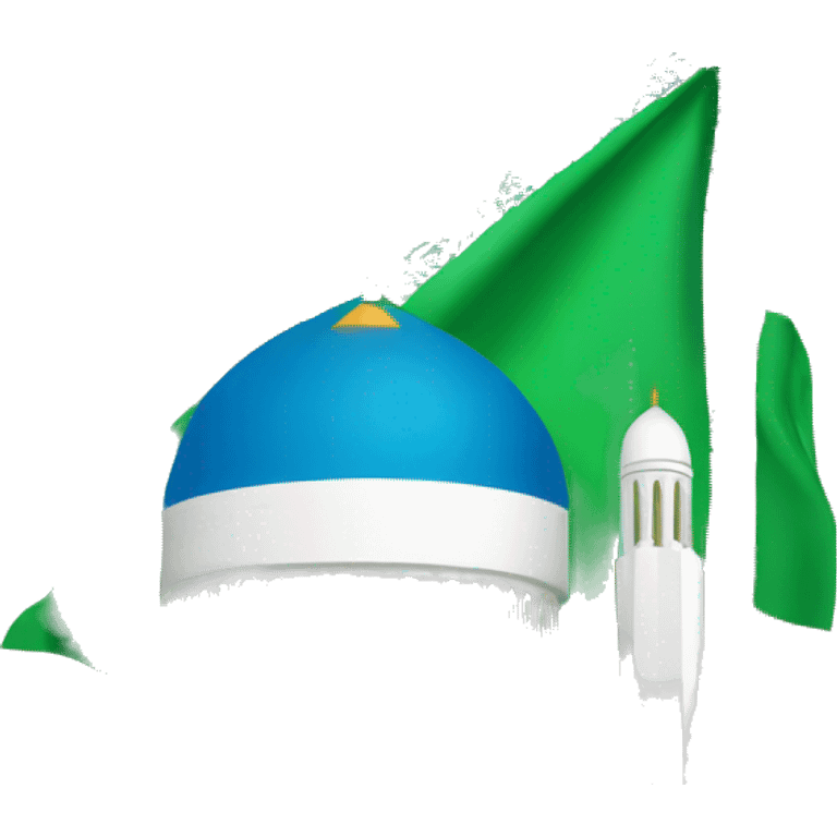 Islamic mosque and uzbekistan flag emoji