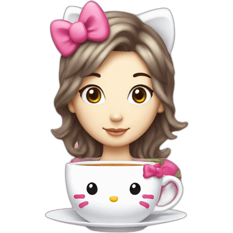 hello kitty tea emoji