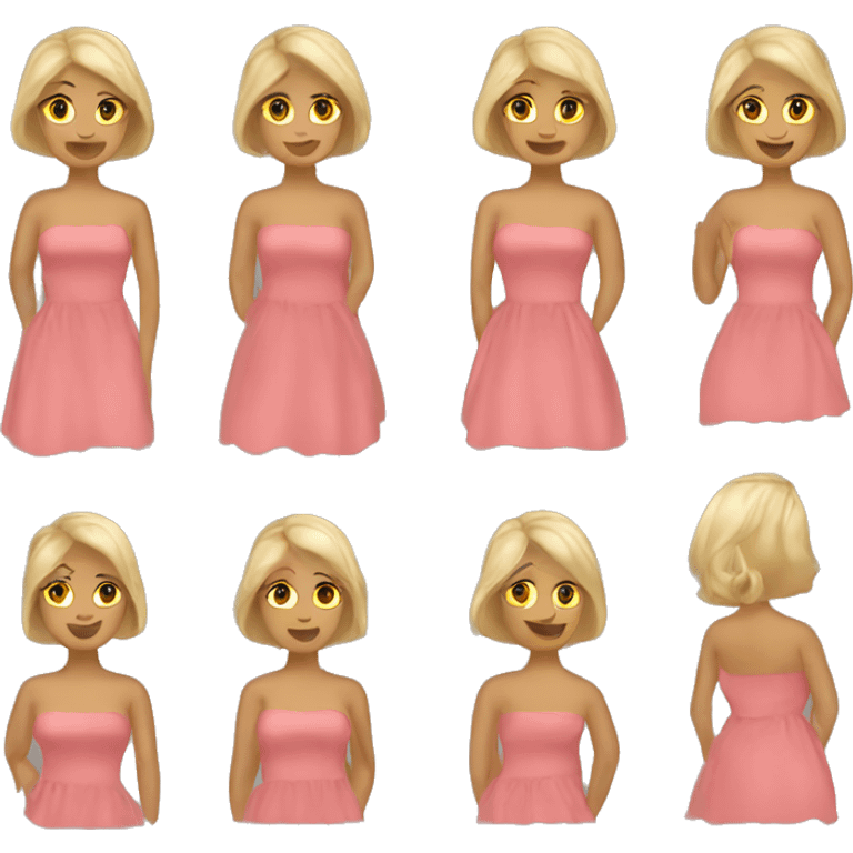 Tanned blonde in the dress  emoji