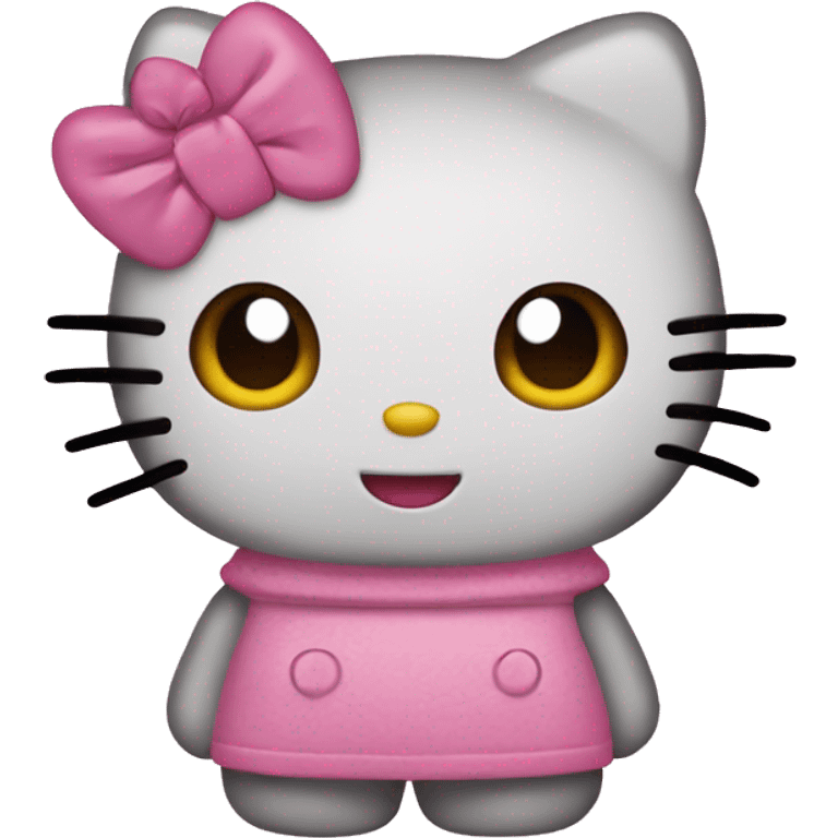 cartoonish Hello Kitty with pink bowemoji emoji