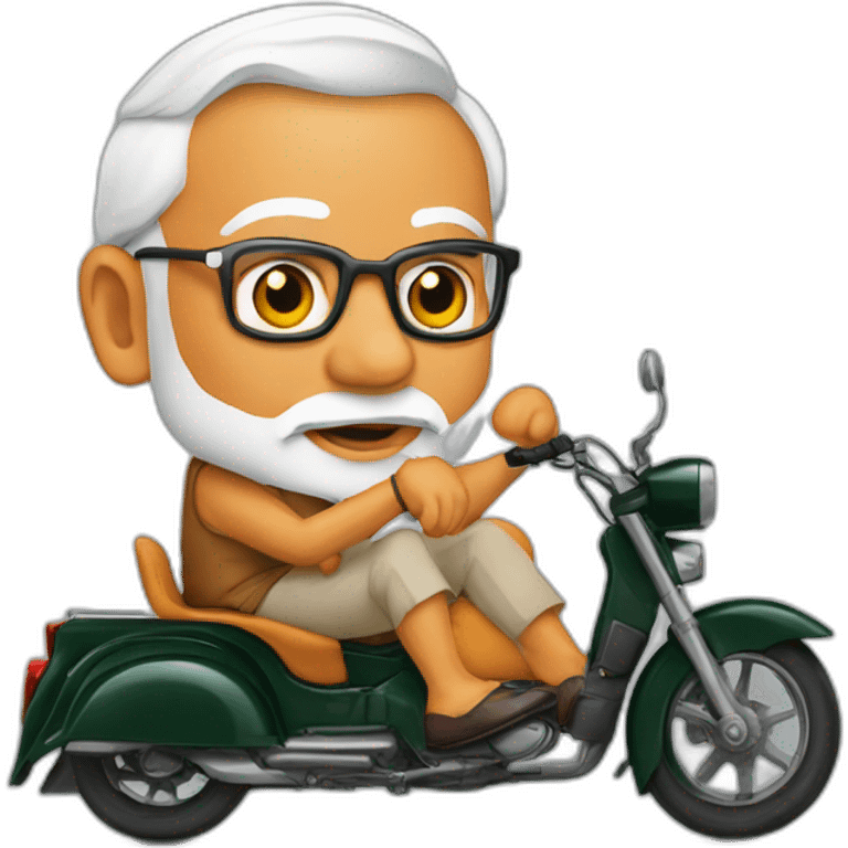 narendra modi on riskshaw emoji