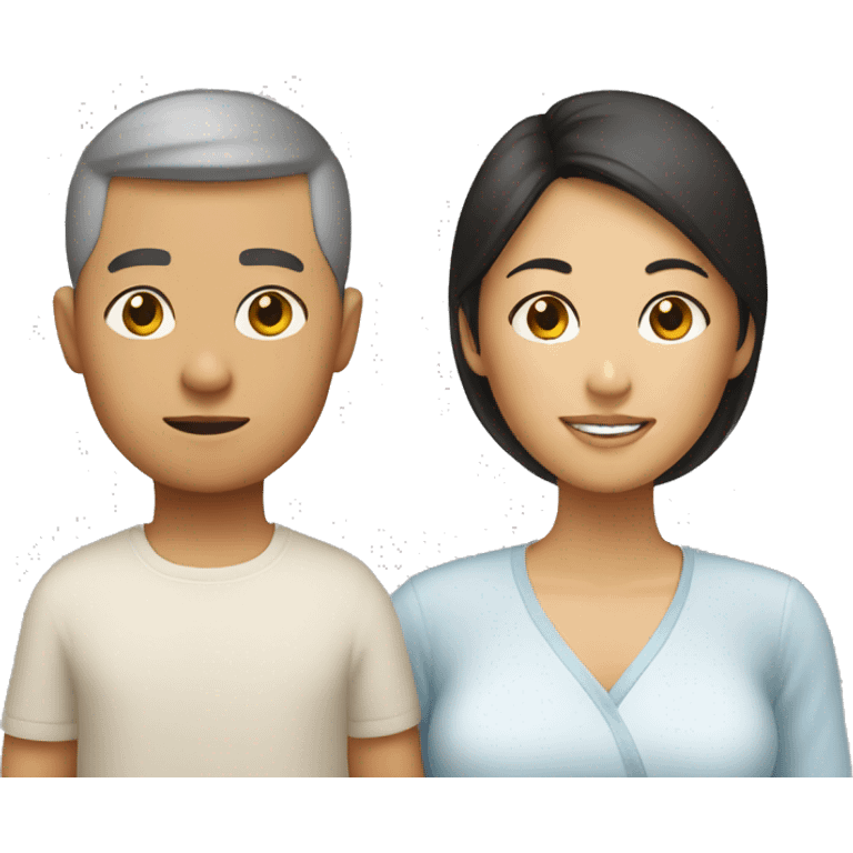 asian mom, white dad baby boy emoji