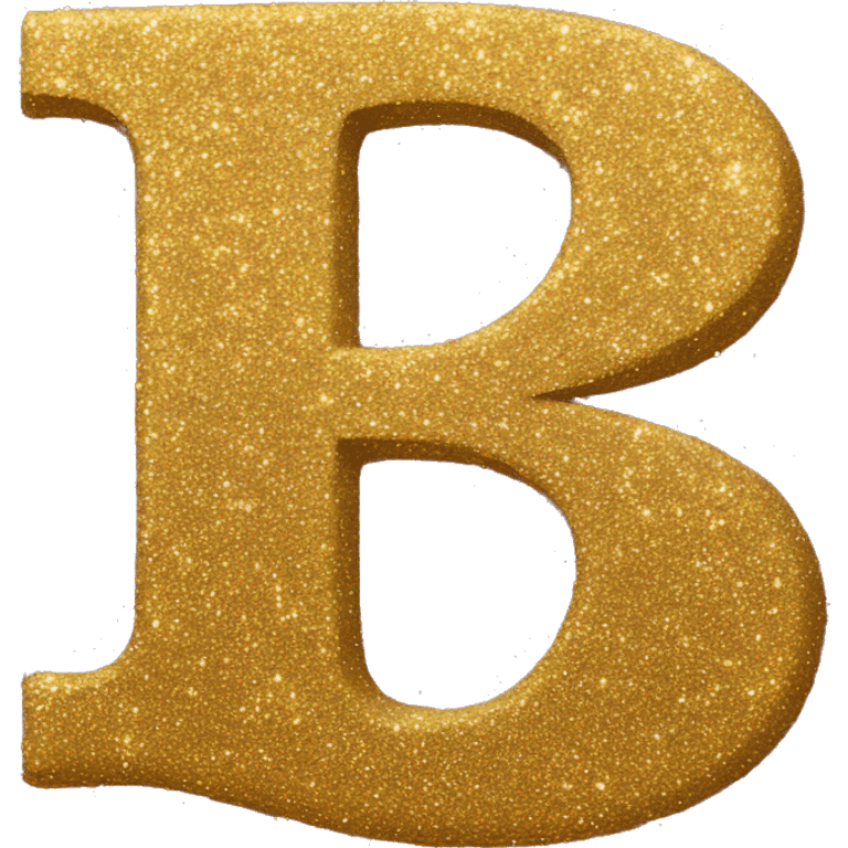 Golden glitter letter b emoji