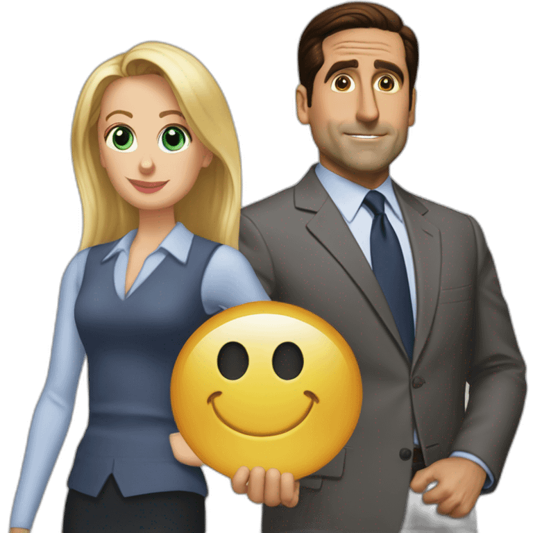 Michael Scott and Holly bring goofy emoji