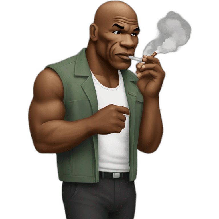 mike tyson smoking joint emoji