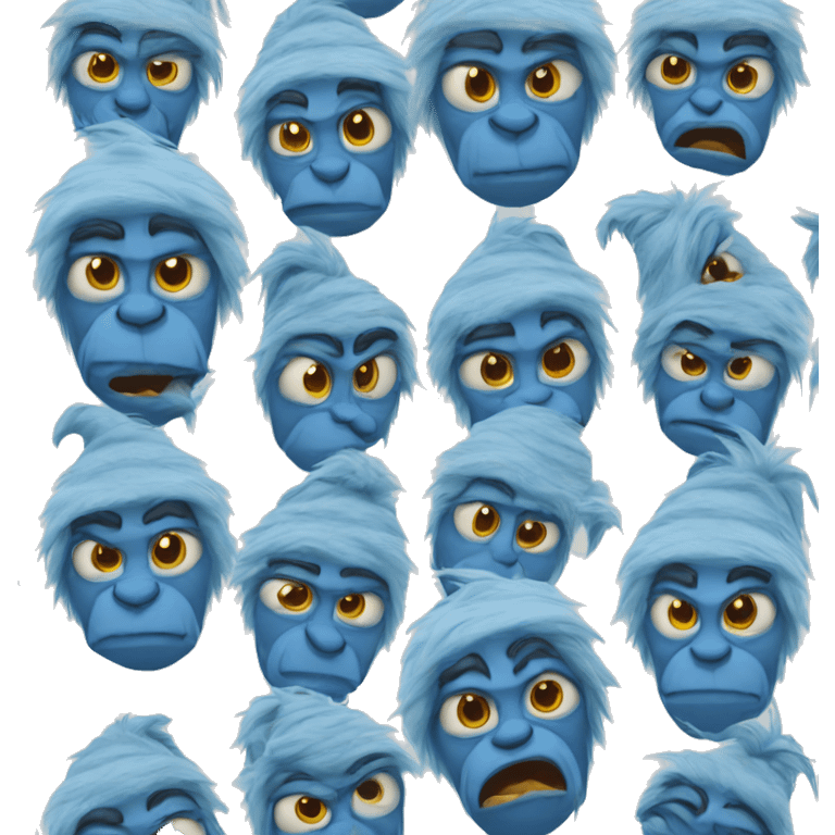 blue grinch  emoji