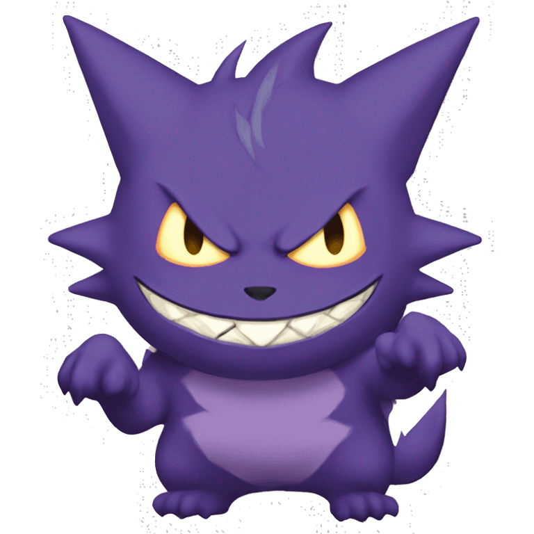 Gengar con los tattos del duki emoji