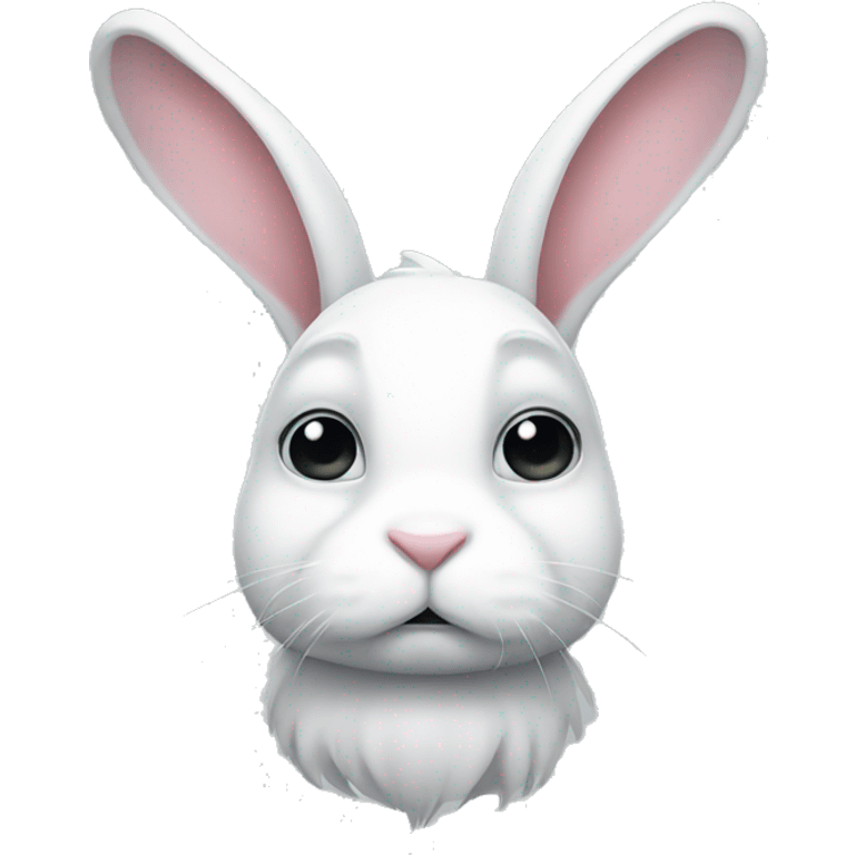 sad white rabbit emoji