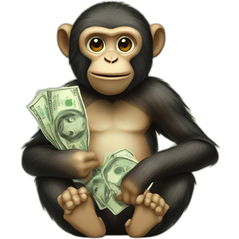 monkey with money emoji