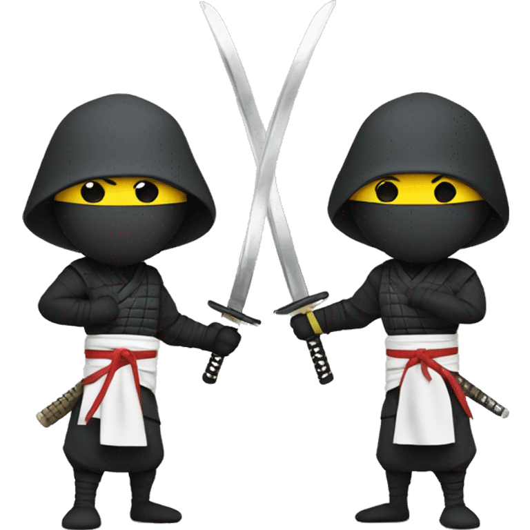 ninja with a katana with a crocodile head emoji