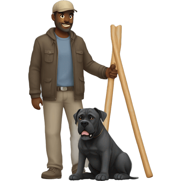 Cane Corso with man emoji