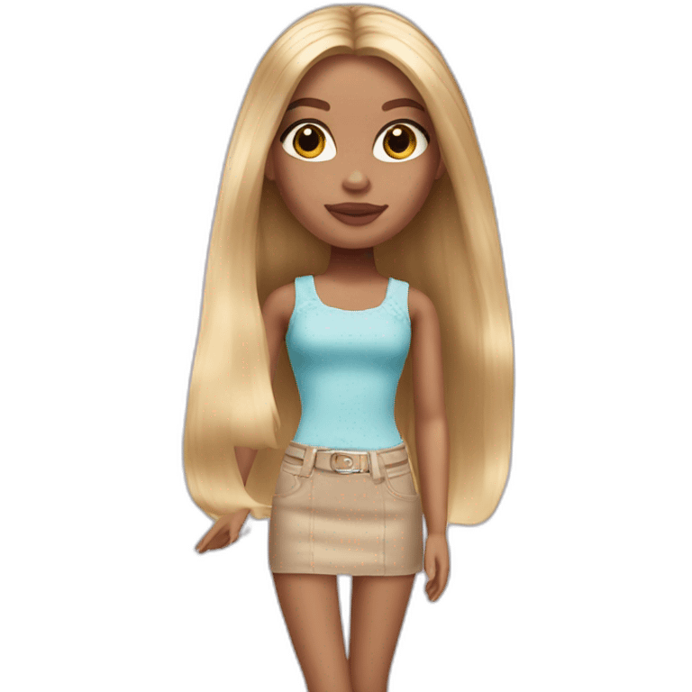 Bratz doll with blond long hair emoji