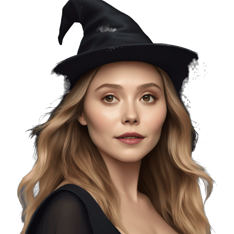 Elizabeth olsen wear witch hat emoji