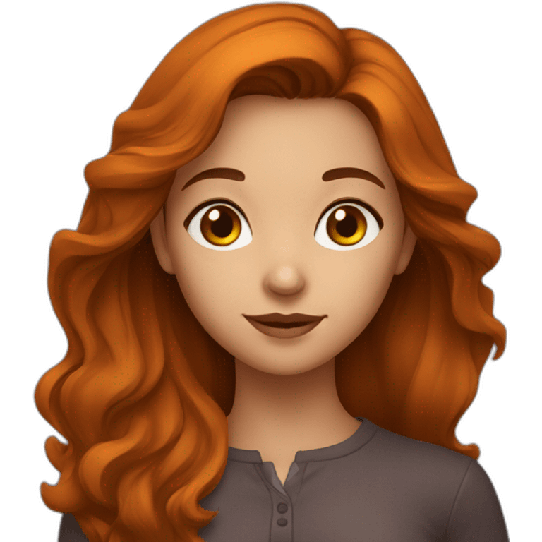 brown hair girl with pumpkin emoji