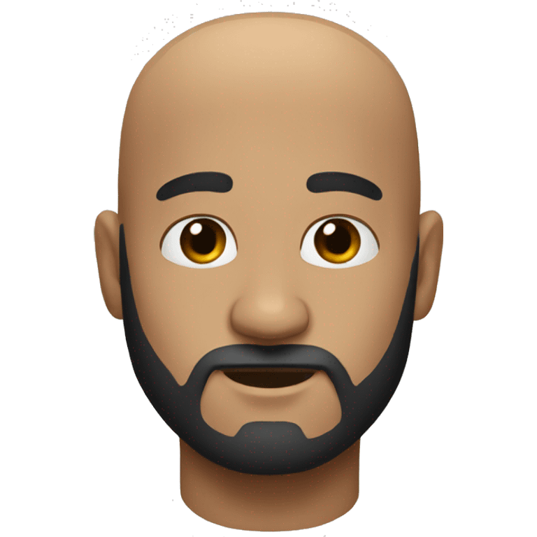 bald beard black eyes emoji