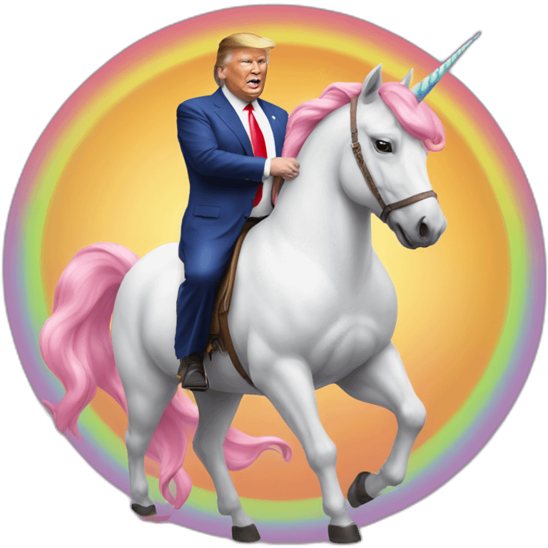 Obesity-Trump-Rides-Rainbow-Unicorn emoji