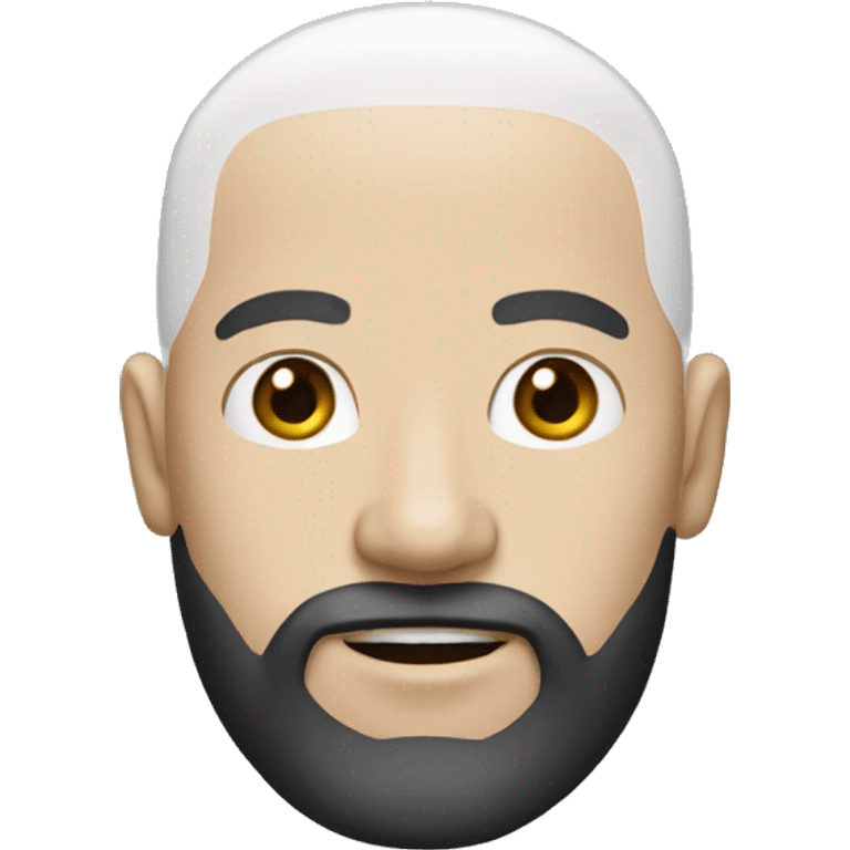 white bald man with black beard emoji