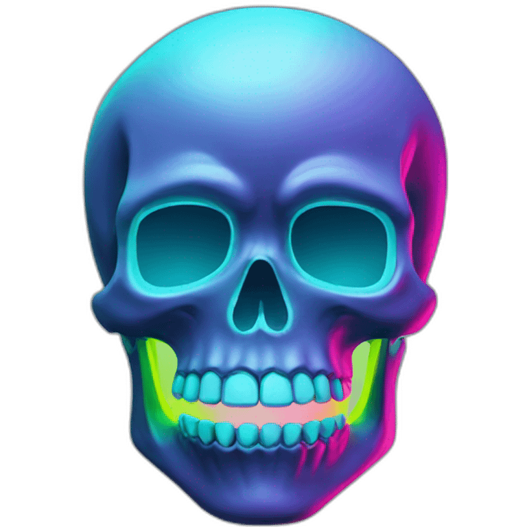 Neon skull emoji