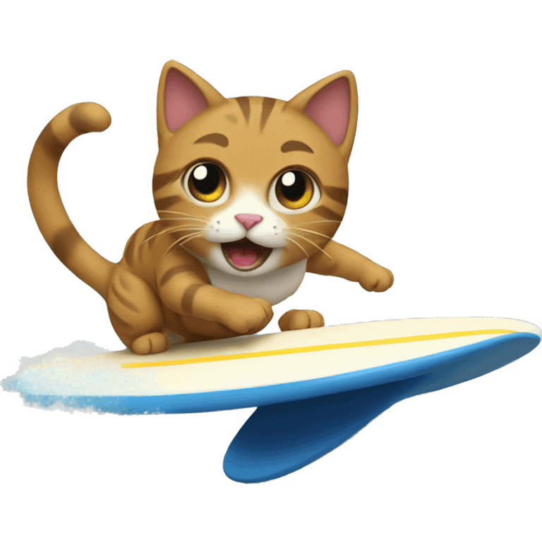 A cat surfing emoji