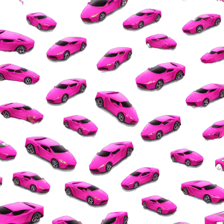 Hot pink Diamond encrusted lamborghini  emoji