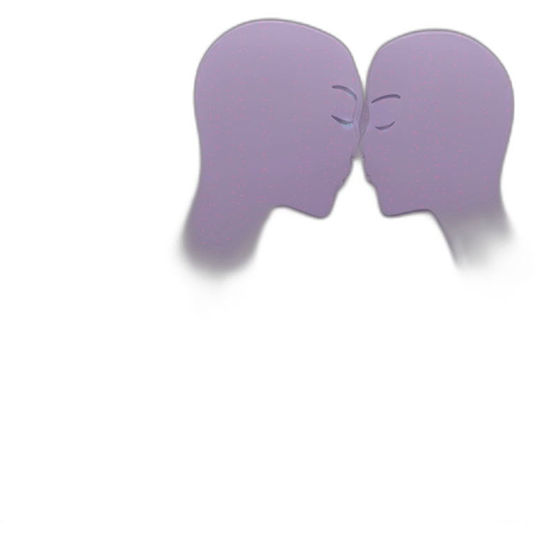 Two people kissing each other.   emoji