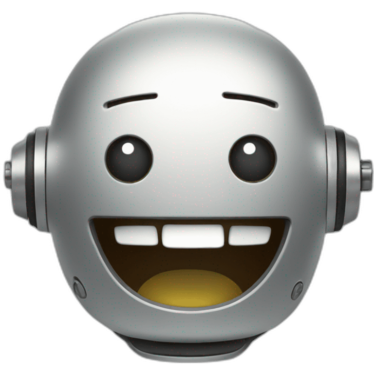 Laughing robot emoji